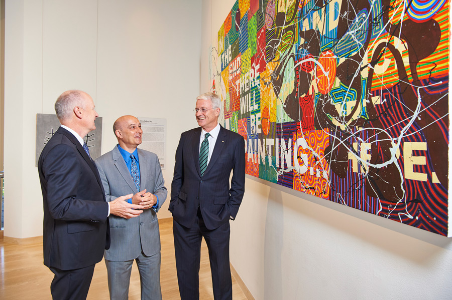from left: Richard Goyder with AGWA Director Stefano Carboni and Wesfarmers Chairman Michael Chaney
