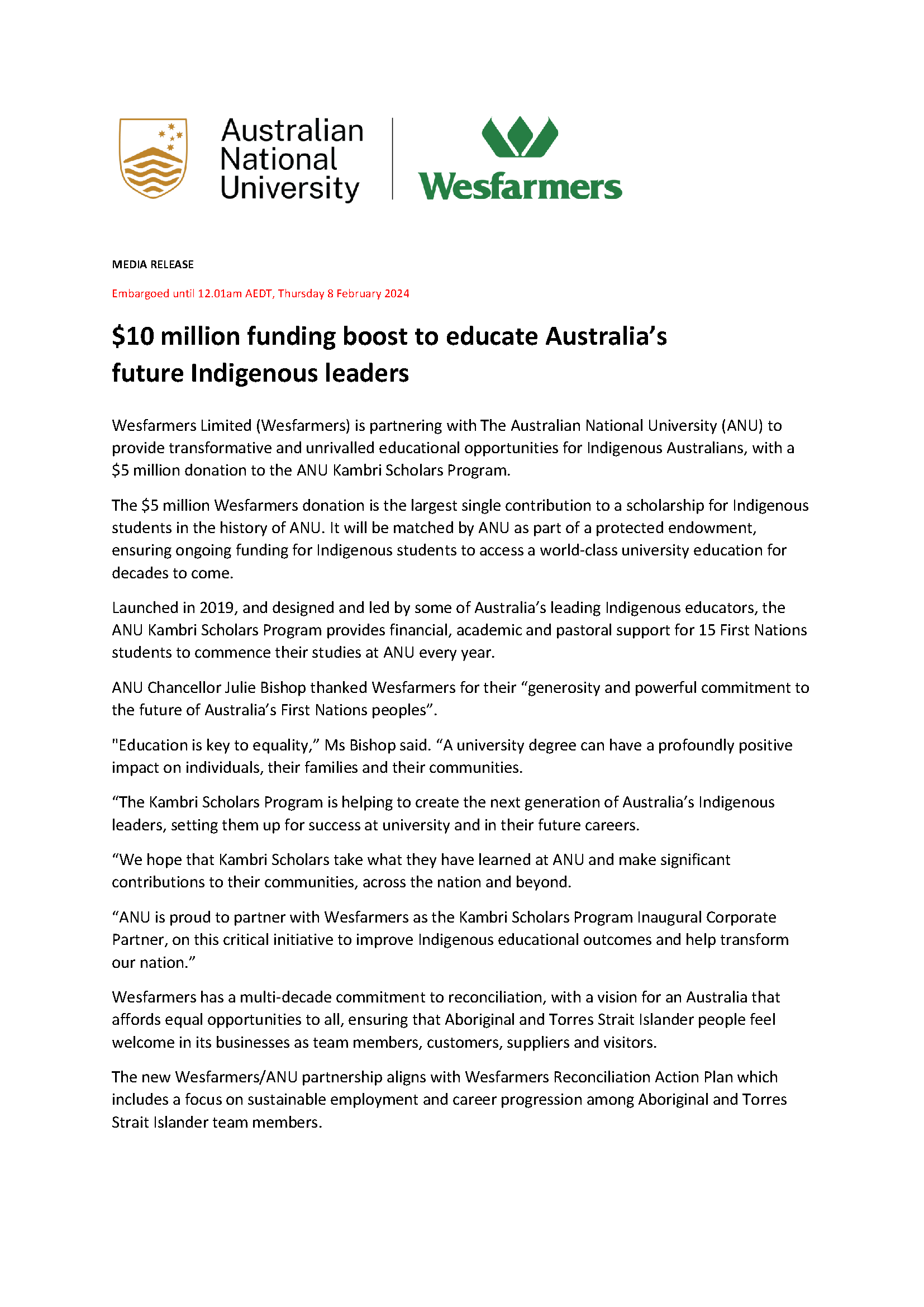 $10 million funding boost to educate Australia’s future Indigenous leaders